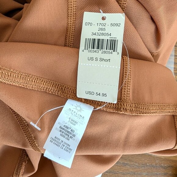 NWT Offline by Aerie Goals 7/8 Hi-Rise Leggings Mesh Pocket Yoga Pants Short - Picture 10 of 12